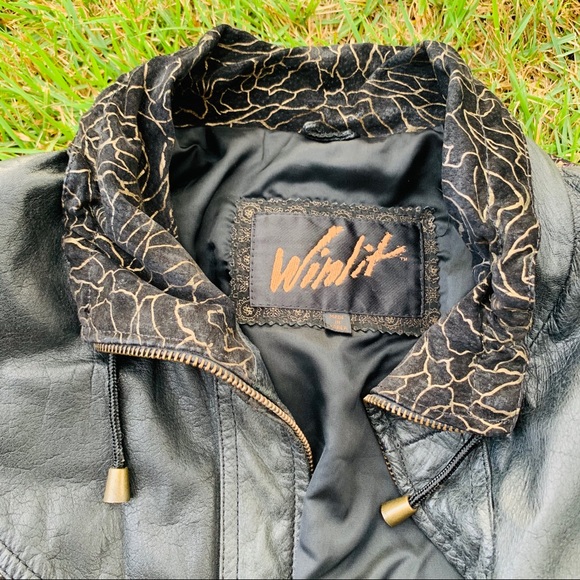 Vintage Genuine Butter Leather Black Bomber Jacket - Picture 6 of 16